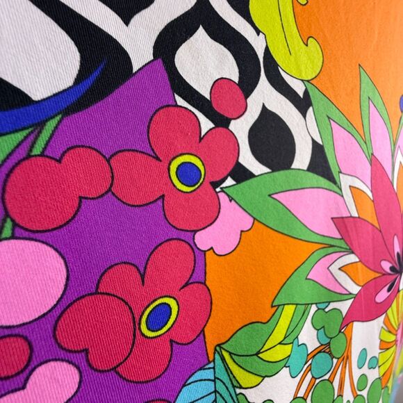 Trina Turk Balboa Bohemain Psychedelic Groovy Floral Mini Dress Swim Cover-Up - Picture 7 of 11